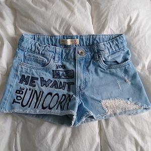 Zara Girls jean shorts
